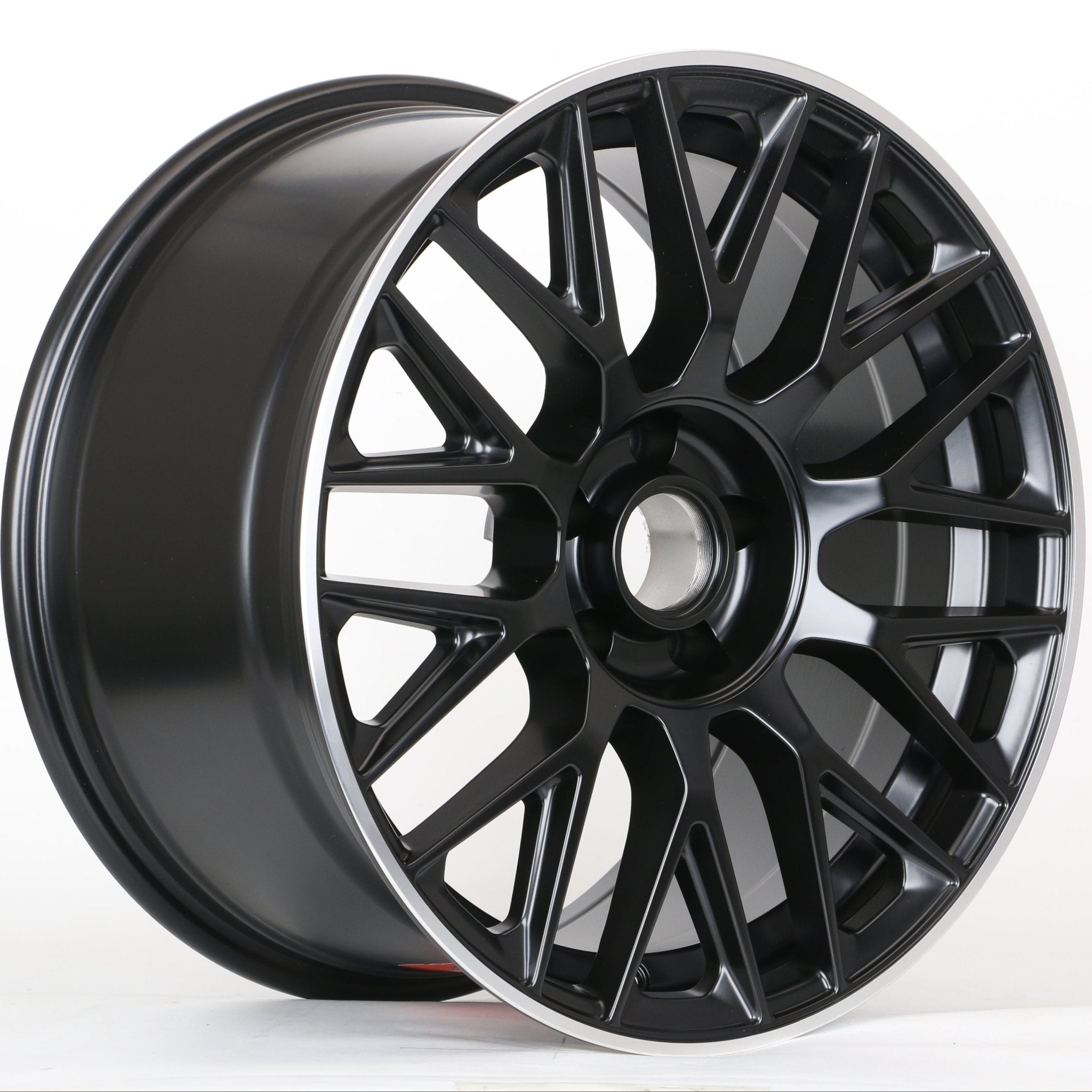 W803 1766 Satin Black Machined Lip 18x8.5 ET35 5x112 CB66.6