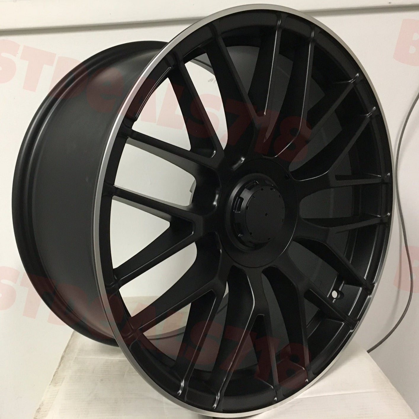 W807 1268 Satin Black Machined Lip 20x9.0 ET35 5x112 CB66.6
