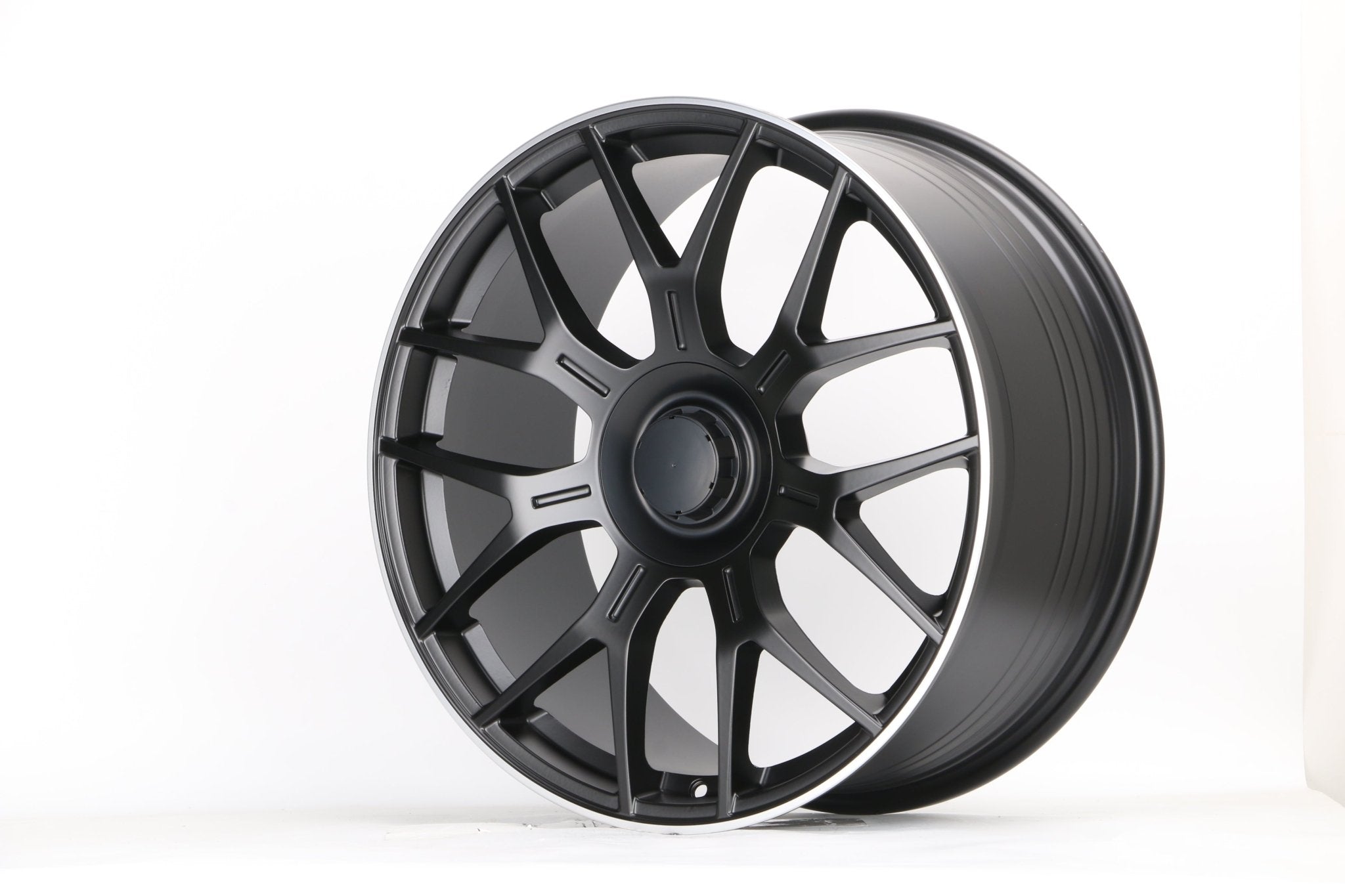 W810 FBX184 Satin Black Machined Lip 20x8.5 ET38 5x112 CB66.6