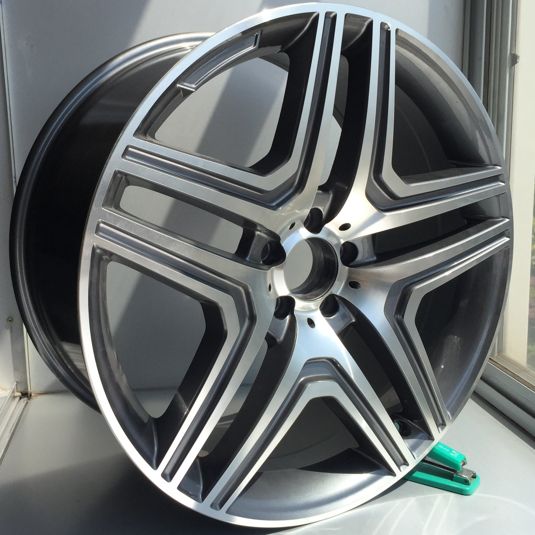 W824 Gunmetal Machined Face 20x9.5 ET48 5x112 CB66.6