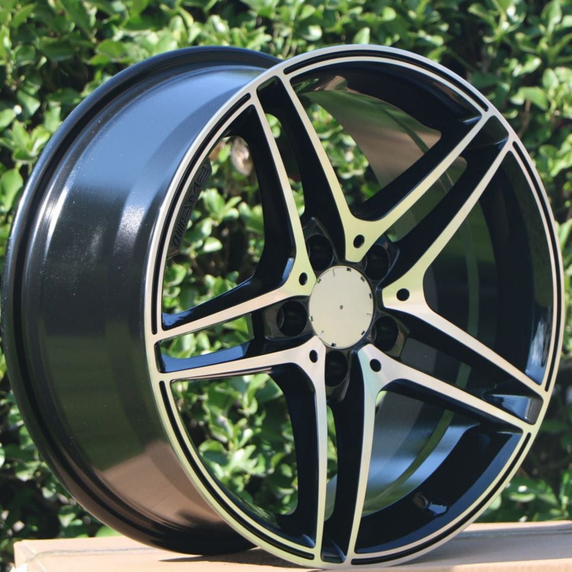W828 Black Machined Face 18*9.5 ET35 5*112 CB66.6