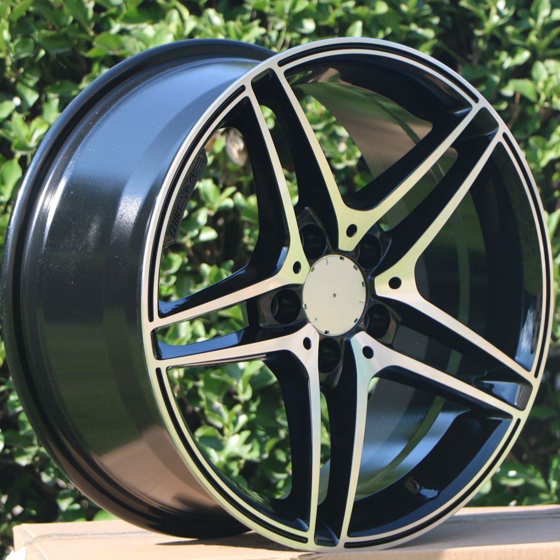 W828 Black Machined Face 19*9.5 ET35 5*112 CB66.6