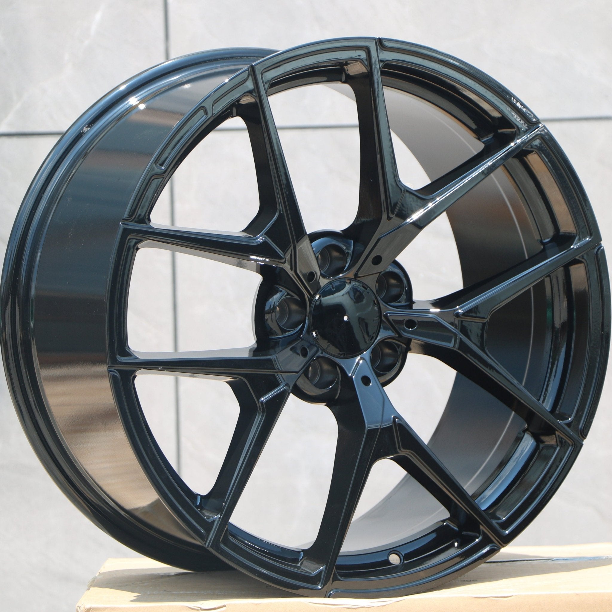 W838 Gloss Black 19x8.5 ET30 5x112 CB66.6