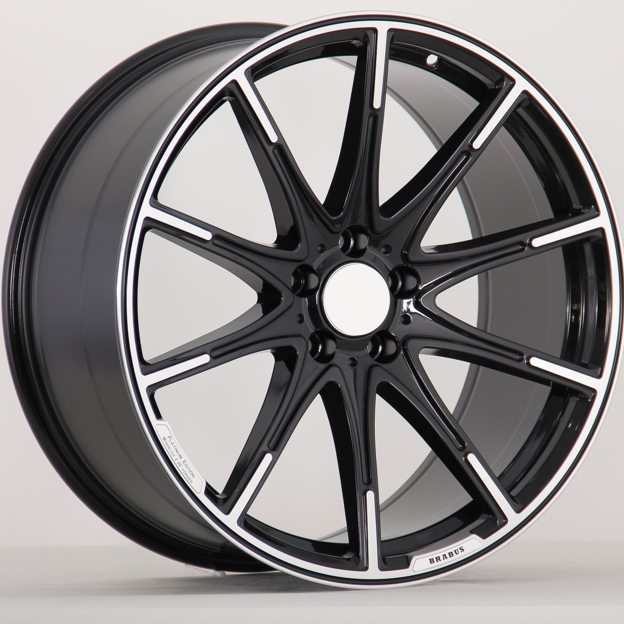 W846 8124 Black Machined Face 20x8.5 ET38 5x112 CB66.6