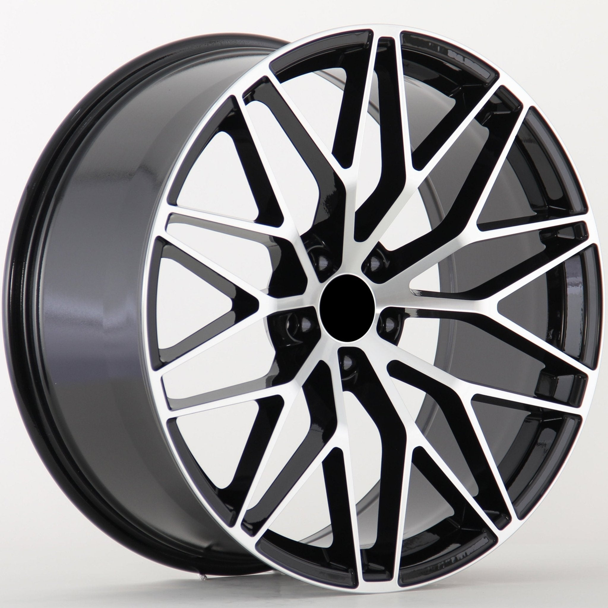 W864 874 Black Machined Face 21x9.5 ET26 5x112 CB66.45