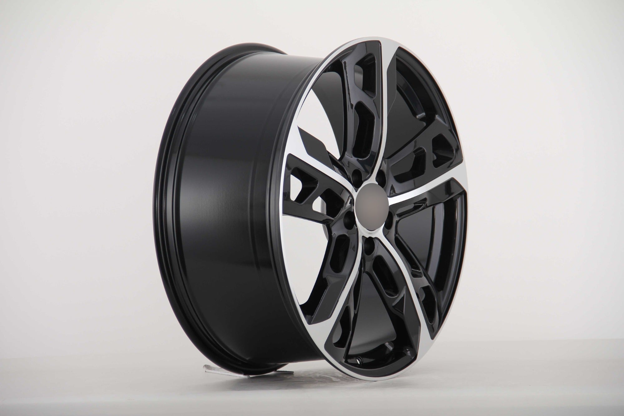 W865 876 Black Machined Face 22x11.5 ET70 5x130 CB71.6