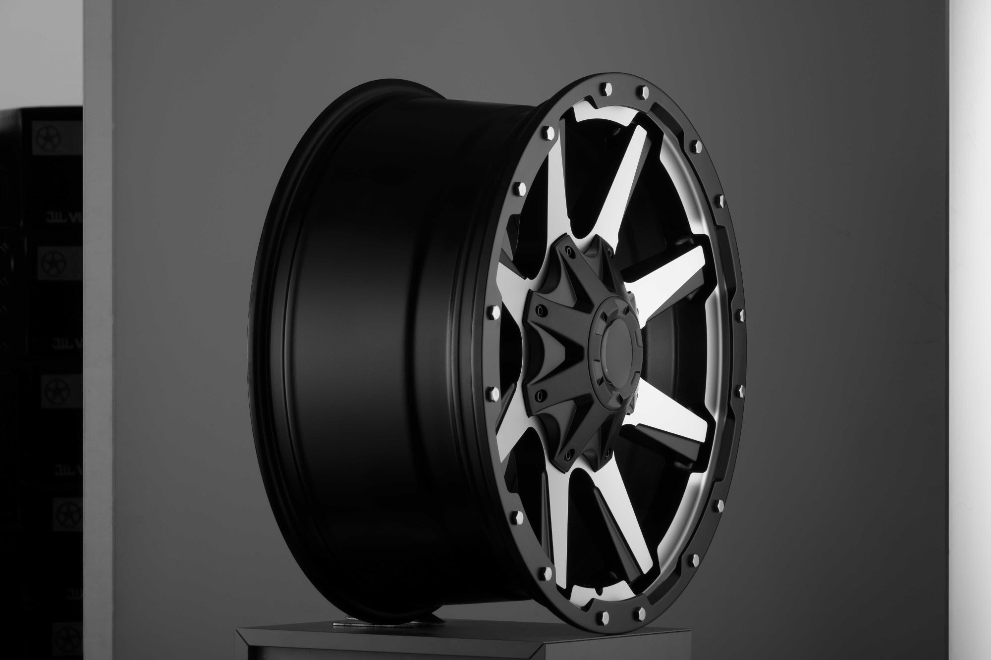 W900 404 Satin Black Machined Face 17x8.0 ET0 6x139.7 CB110