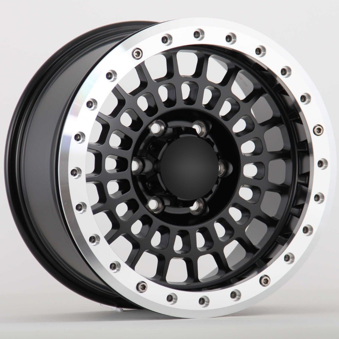 W902 418 Matt Black 17x8.5 ET-12 5x127 CB71.56 Beadlock