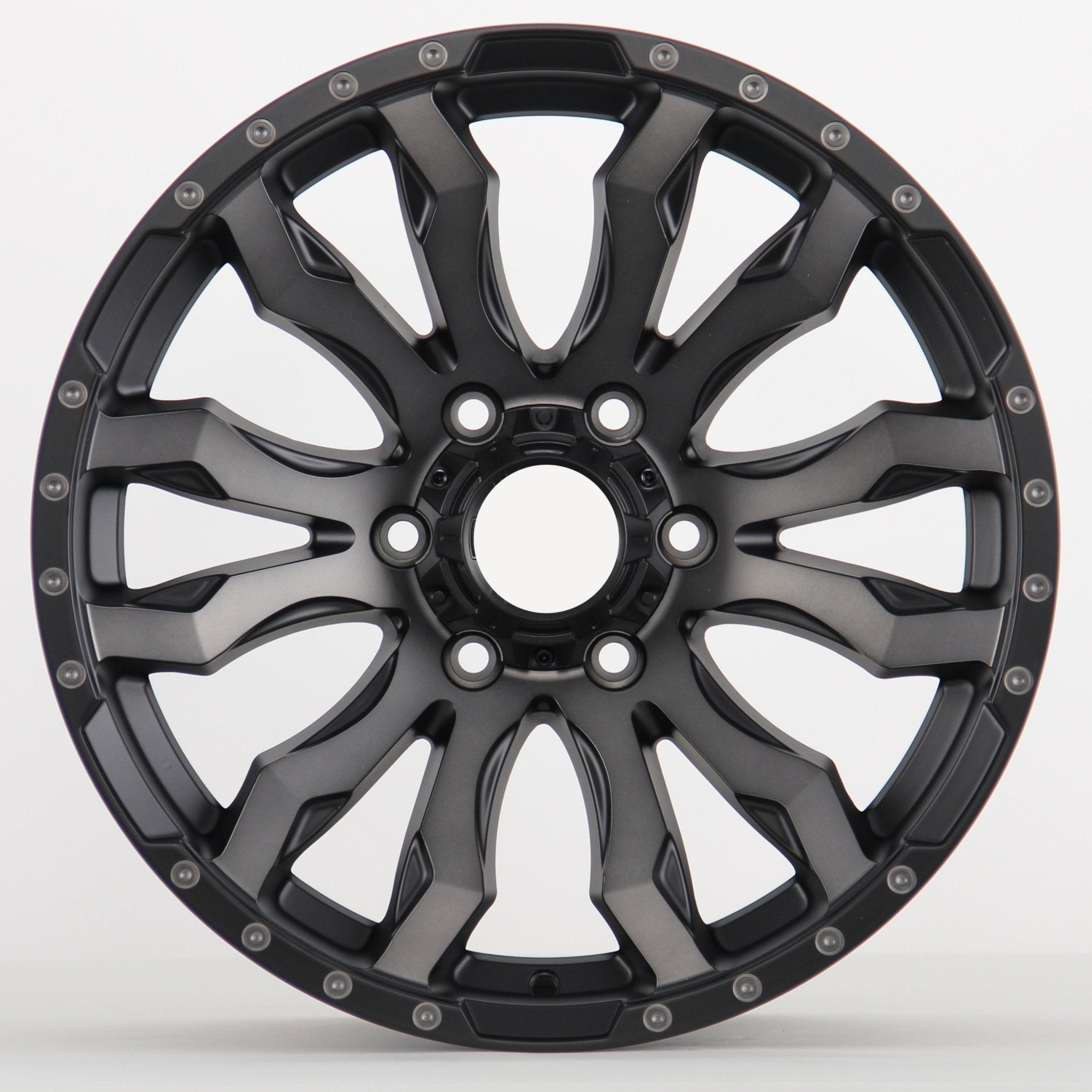W914 416 Matte Black Machined Face + Black Tint 17x8.5 ET20 6x139.7 CB106.1