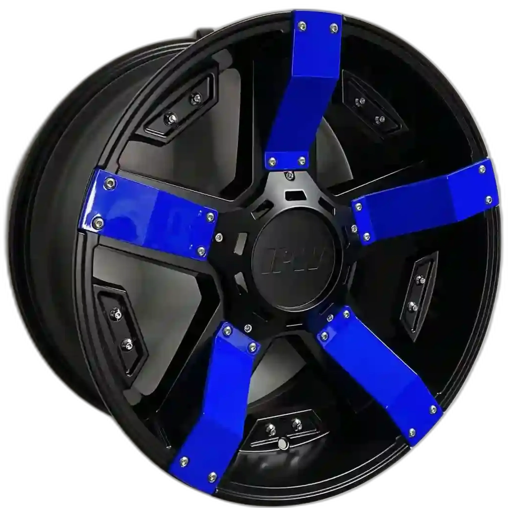 W925 1614 Satin Black With Blue Strip 20x10 Et13 6x135/139.7 CB110.5