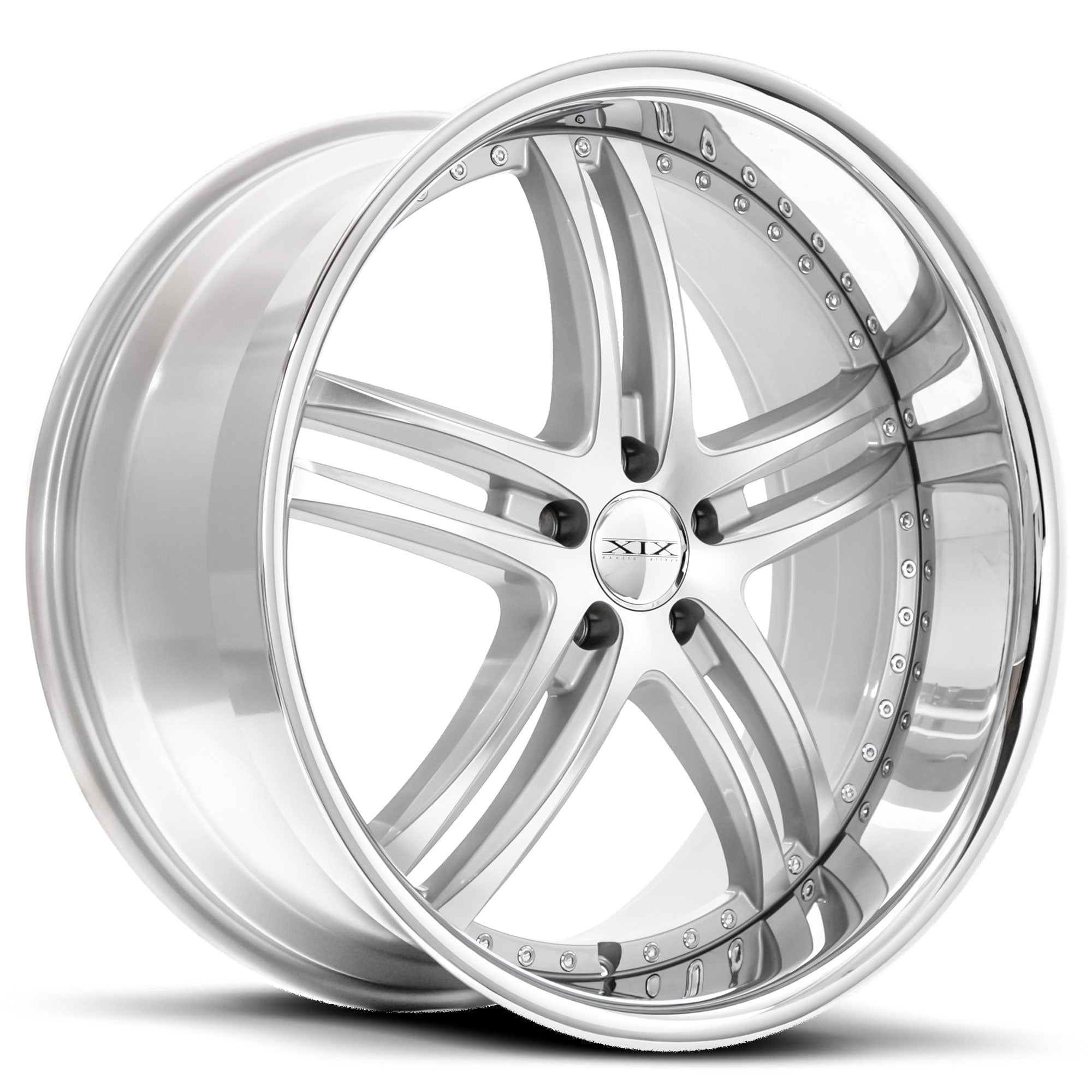 XIX X15 20X8.5 5x120 SILVER MACHINED SS LIP