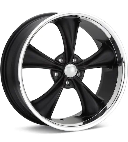 AMERICAN RACING AUTHENTIC HOT ROD VN338 BOSS TEXTURED BLACK W/DIAMOND LIP