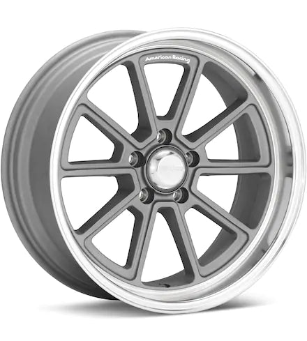 AMERICAN RACING AUTHENTIC HOT ROD VN510 DRAFT VINTAGE SILVER W/MACHINED LIP