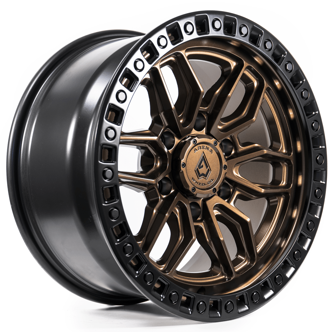 ARENA A109 HUSTLE 20X9.0 6X139.7 SMOKED BRONZE CENTER SATIN BLACK LIP