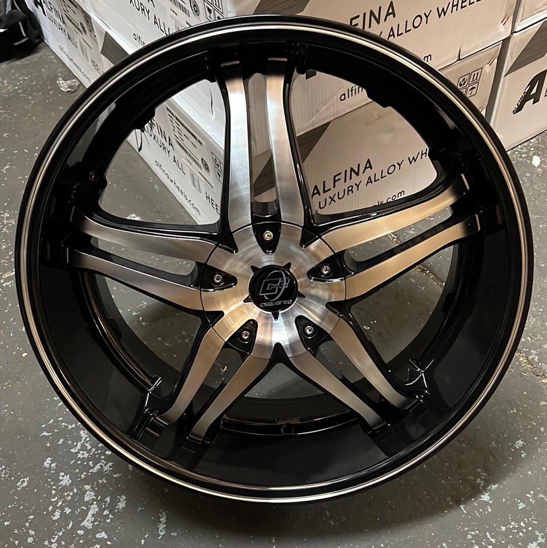 CS QUARED 20X8.5 5x4.5- 5x100 BLACK MACHINE FACE