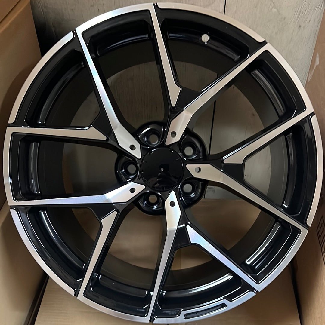 WHEELS - W838 18X9.5 5X112 BLACK MACHINE FACE
