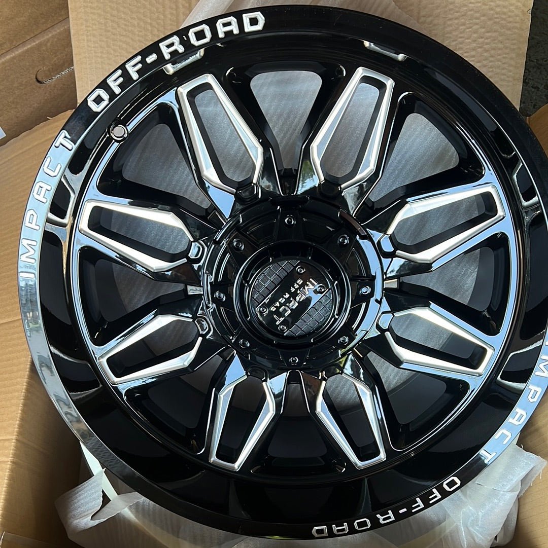 IMPACT OFF ROAD 827 20X10 6x5.5- 6x135 GLOSS BLACK MILLING WINDOWS