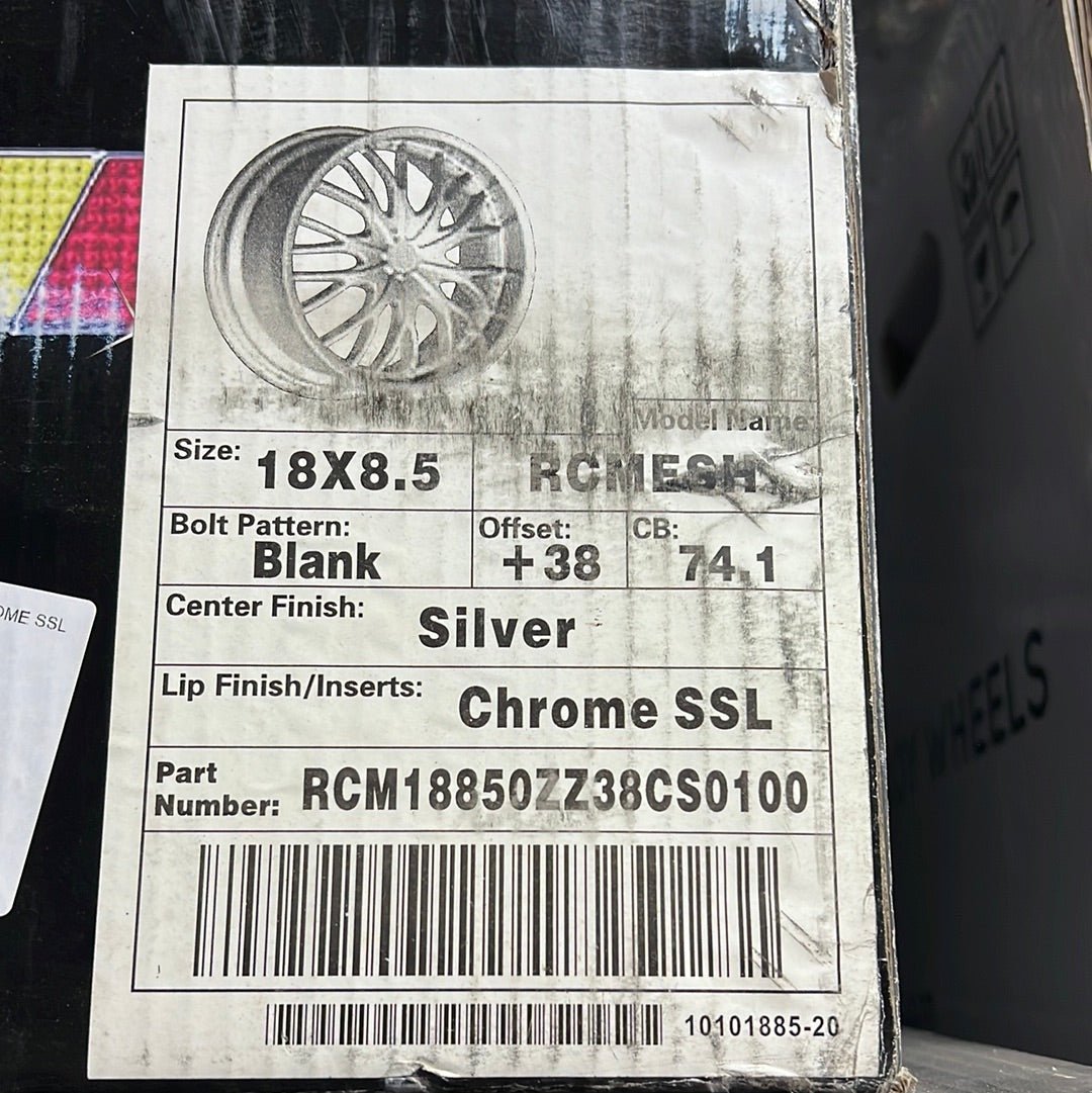 RENNEN RC MESH 18X8.5 BLANK CHROME SSL