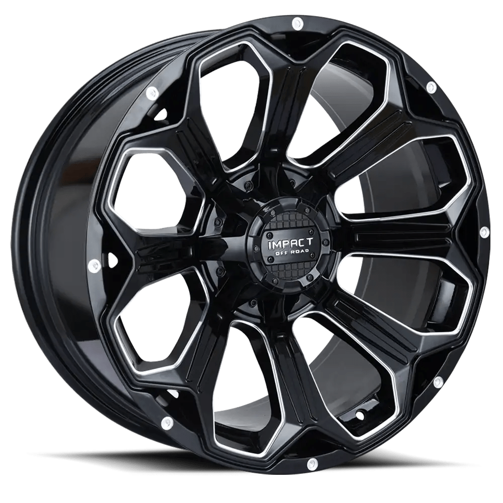 IMPACT OFF ROAD 817 20X10 6X5.5- 6x135 GLOSS BLACK MILLING WINDOWS