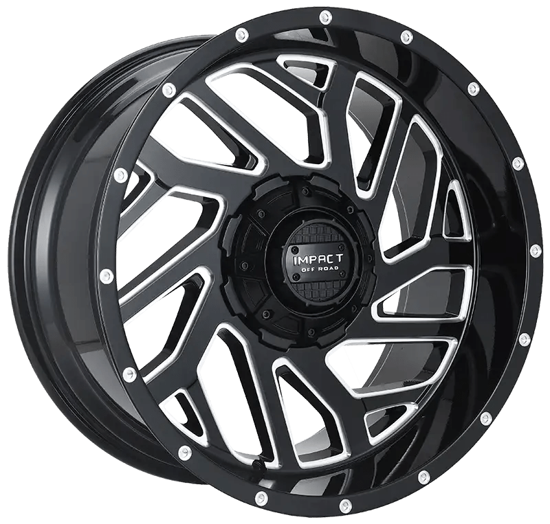 IMPACT OFF ROAD 823 20X10 6x5.5 - 6x135 BLACK MACHINED MILLING WINDOWS