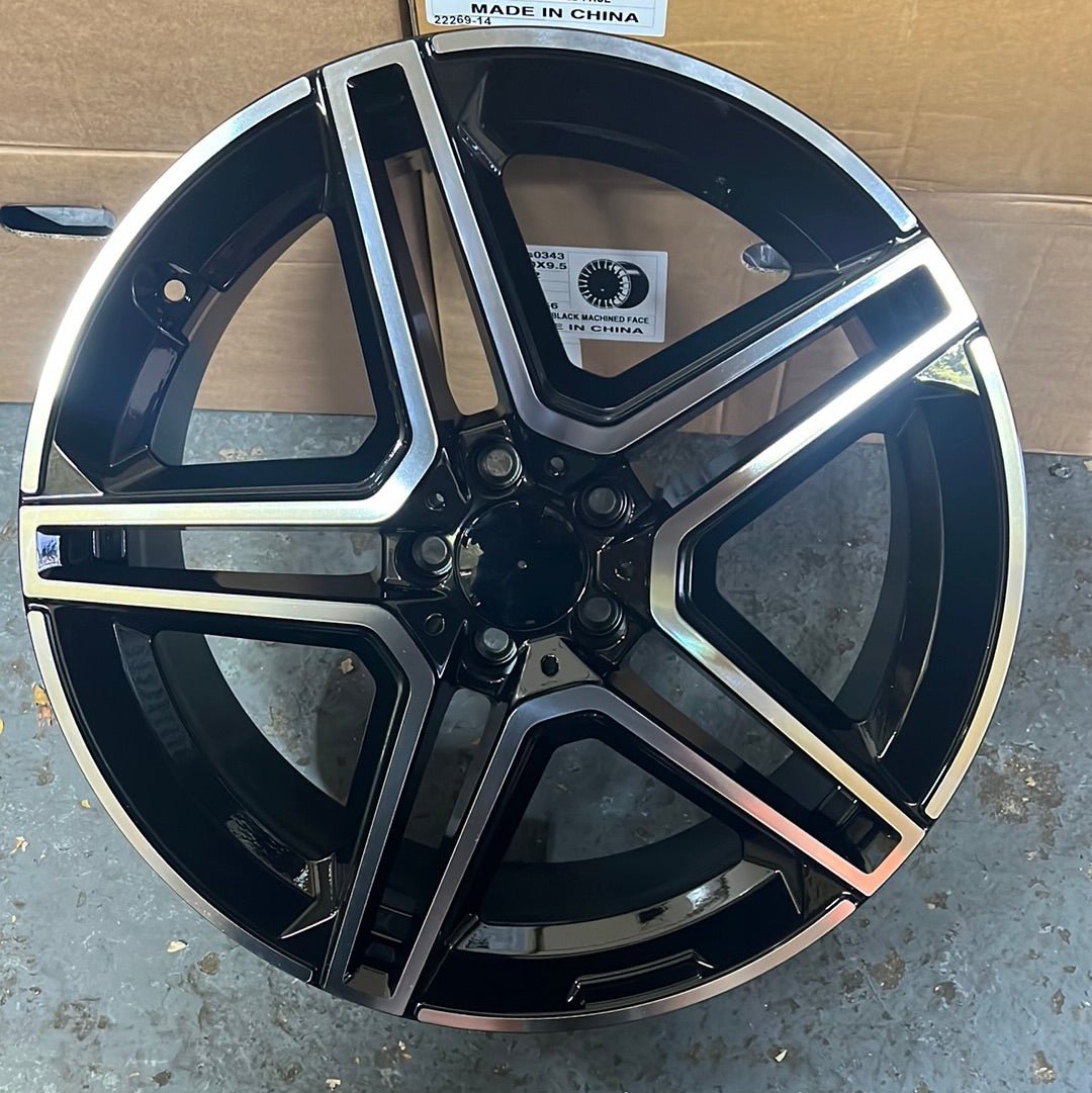 W847 WHEELS 20X8.5 5x112 BLACK MACHINE