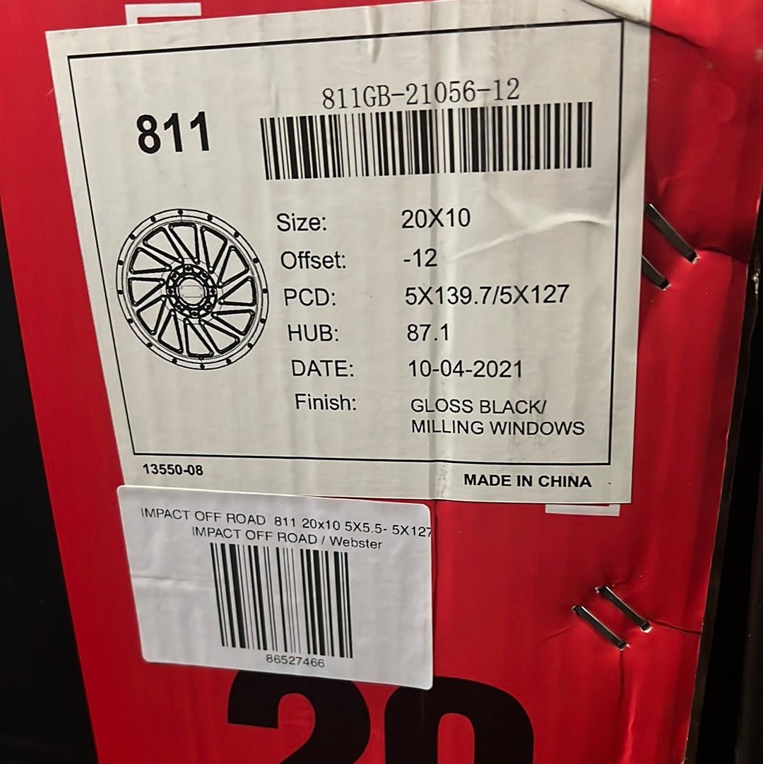IMPACT OFF ROAD 811 20x10 5X5.5- 5X127