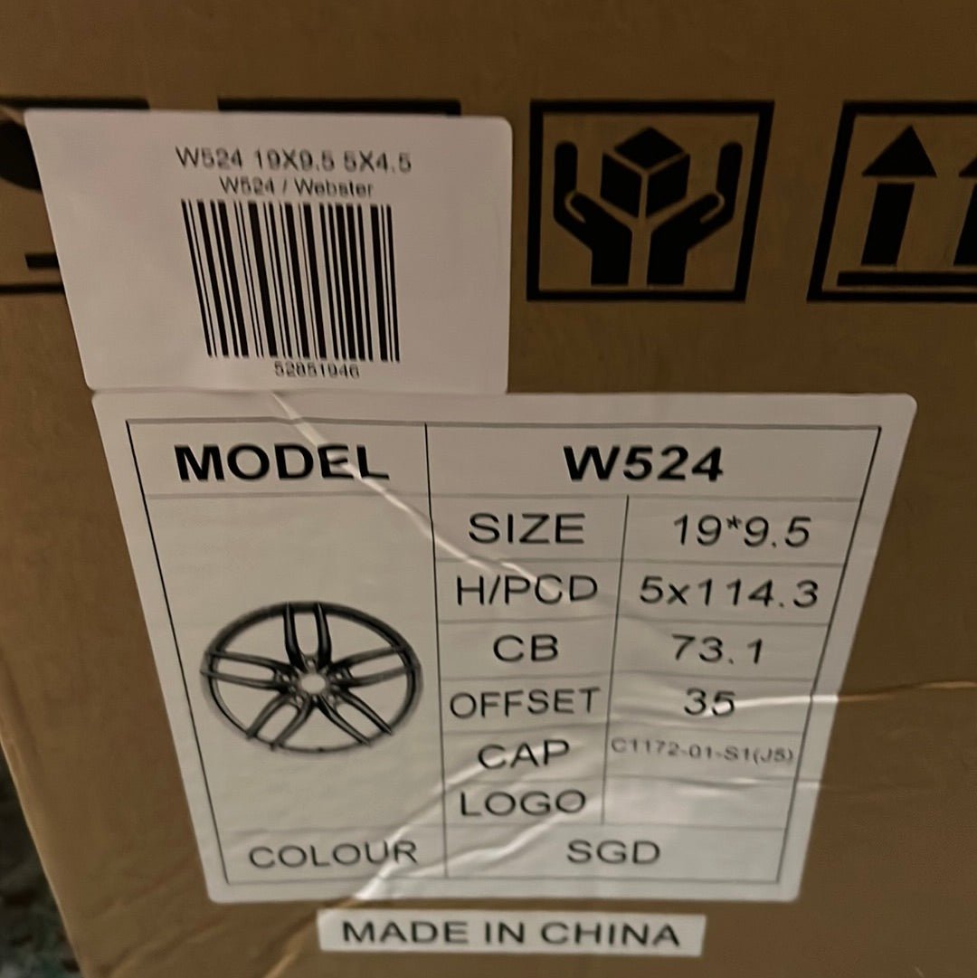 W524 19X9.5 5X4.5 GOLD