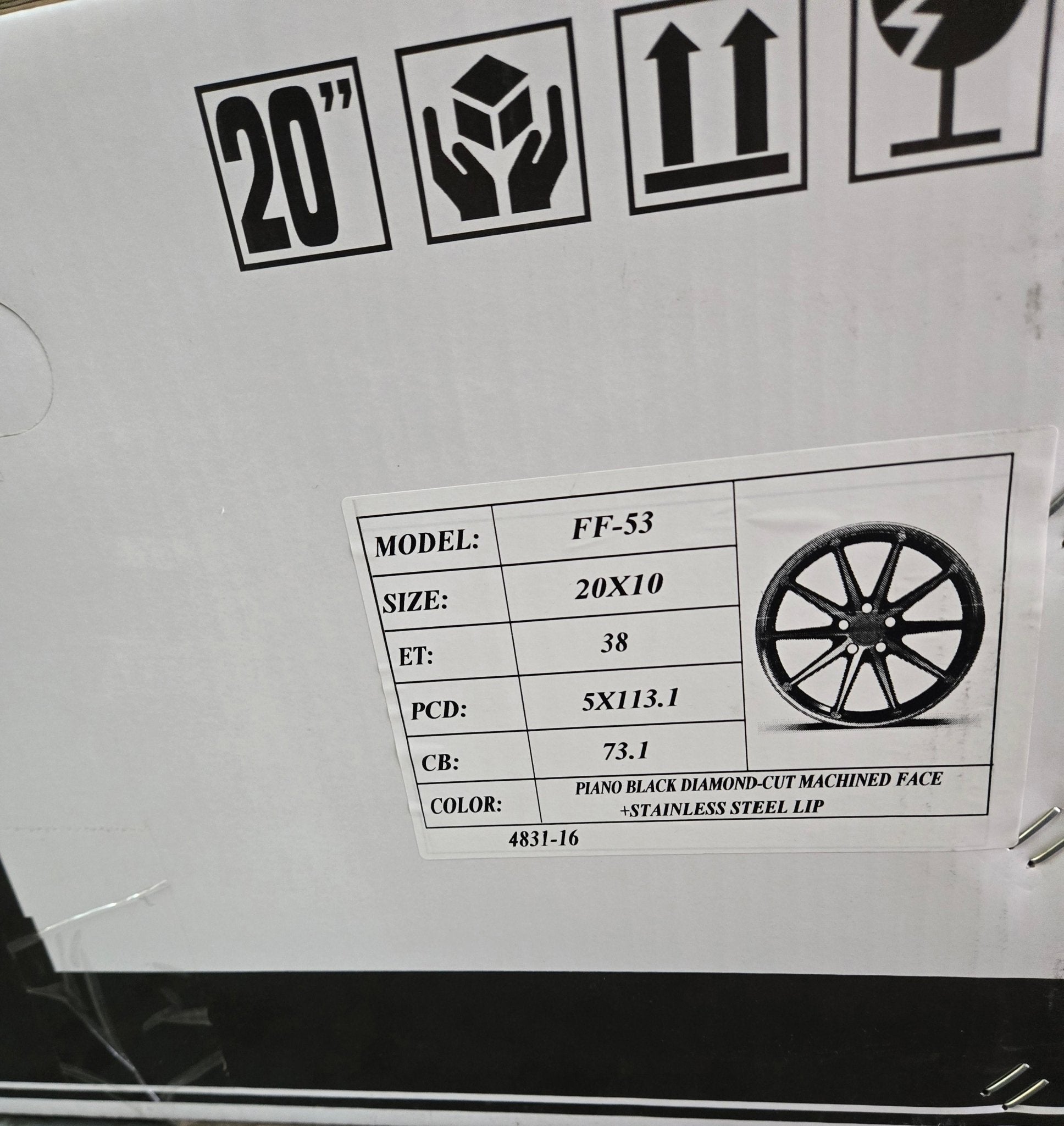 FF53 20X10.0 5X112 5X114.3 PIANO BLACK MACHINED