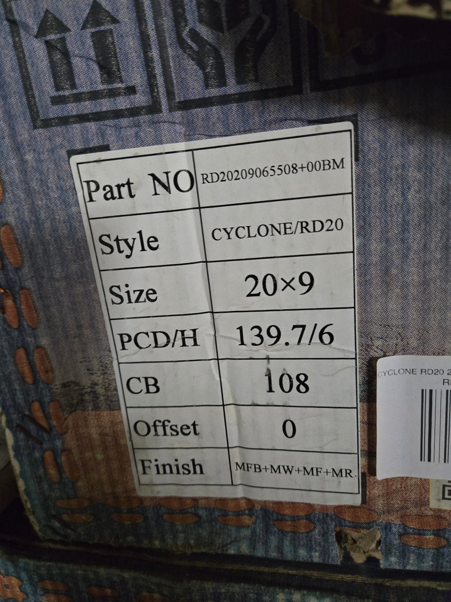 CYCLONE RD20 20x9 6x139.7 MFB+MW+MF+MR