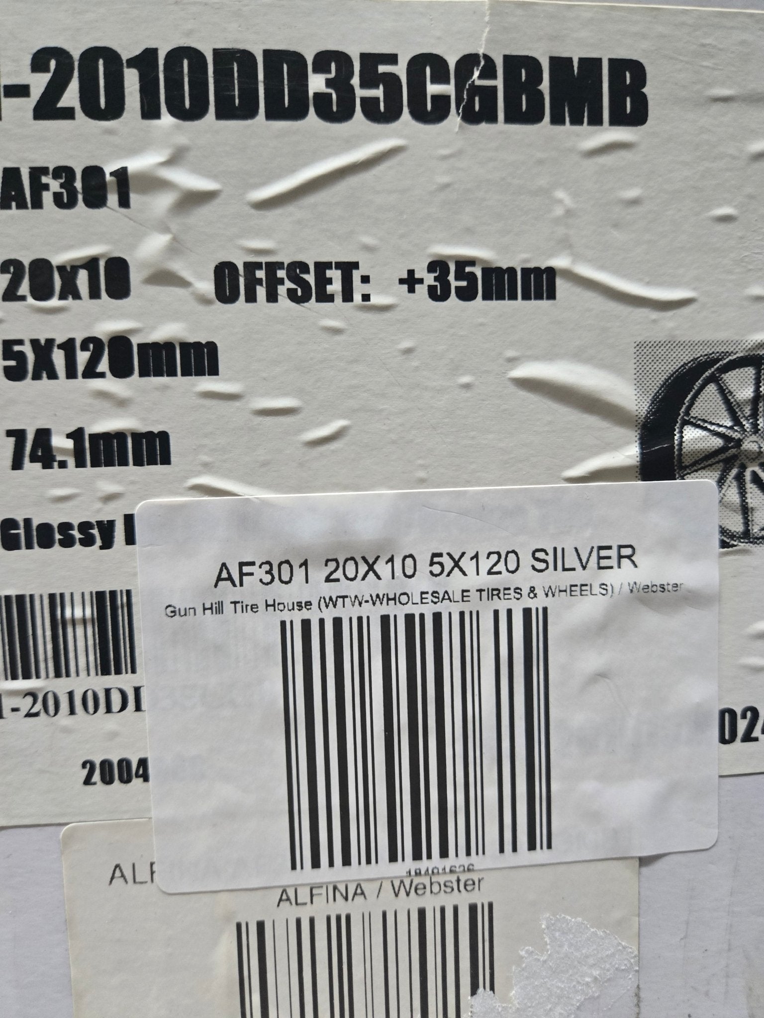 AF301 20X10 5X120 SILVER