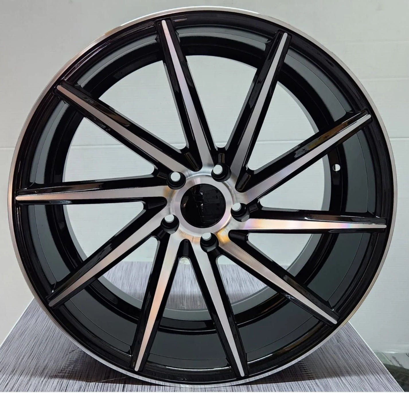 RAPIDASH-RD21 17x8 5x112 / 5x114.3 GLOSS BLACK MACHINED FACE