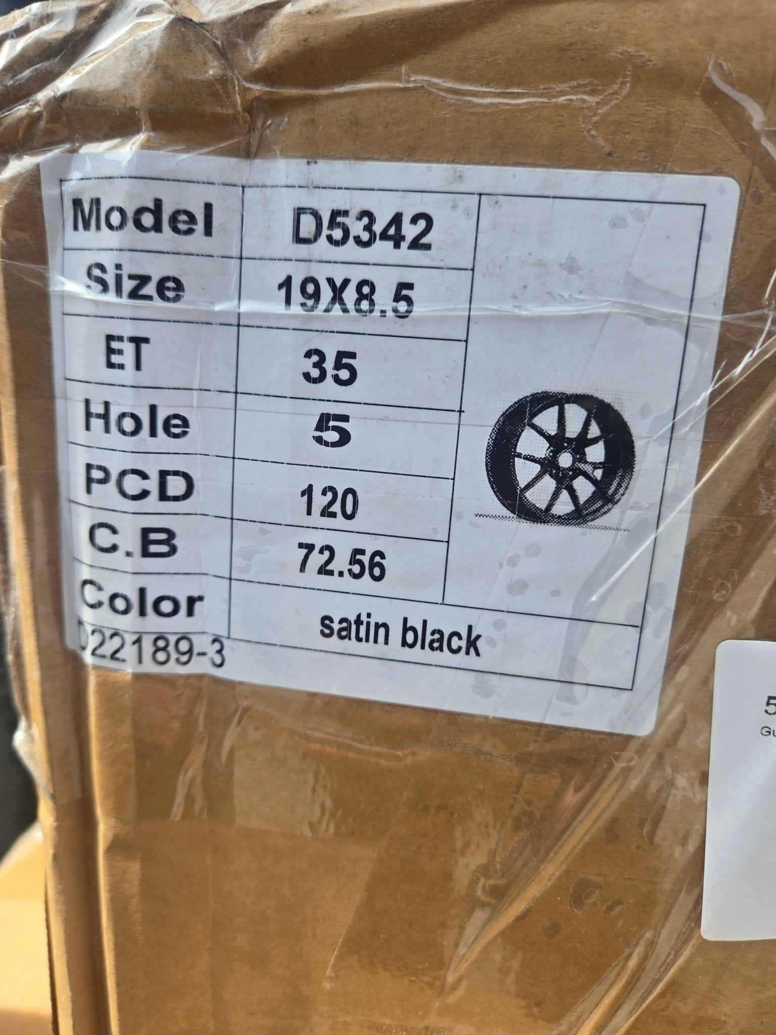 5342 19.8.5 5X120 SATING BLACK