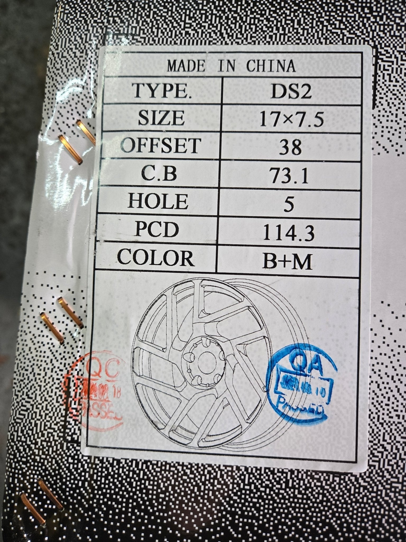 DRASTIC DS2-M 17x7.5 5x114.3 BLACK MACHINE