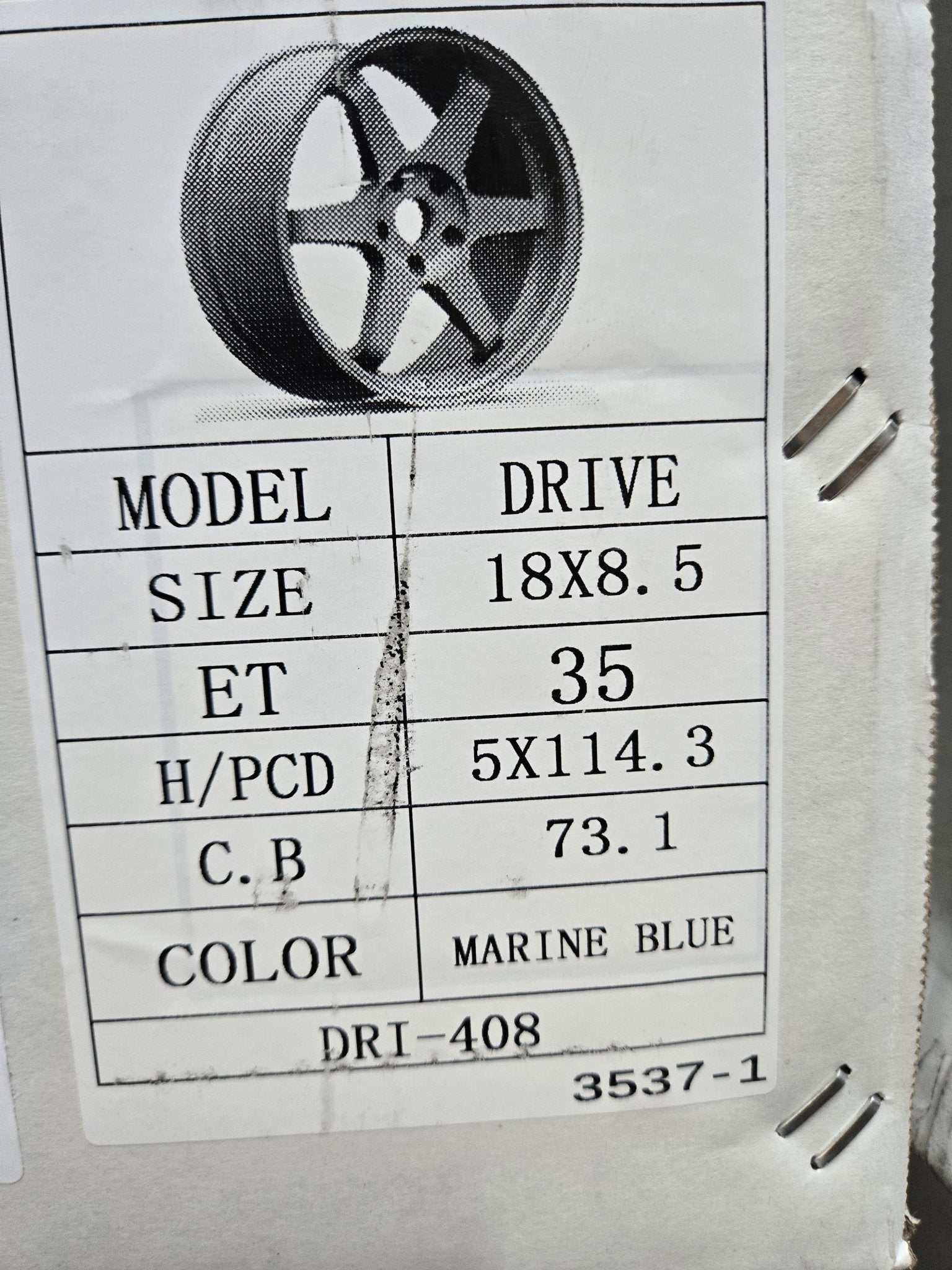 TRAKLITE DRIVE 18X8.5 5X114.3 MATTE MARINE BLUE