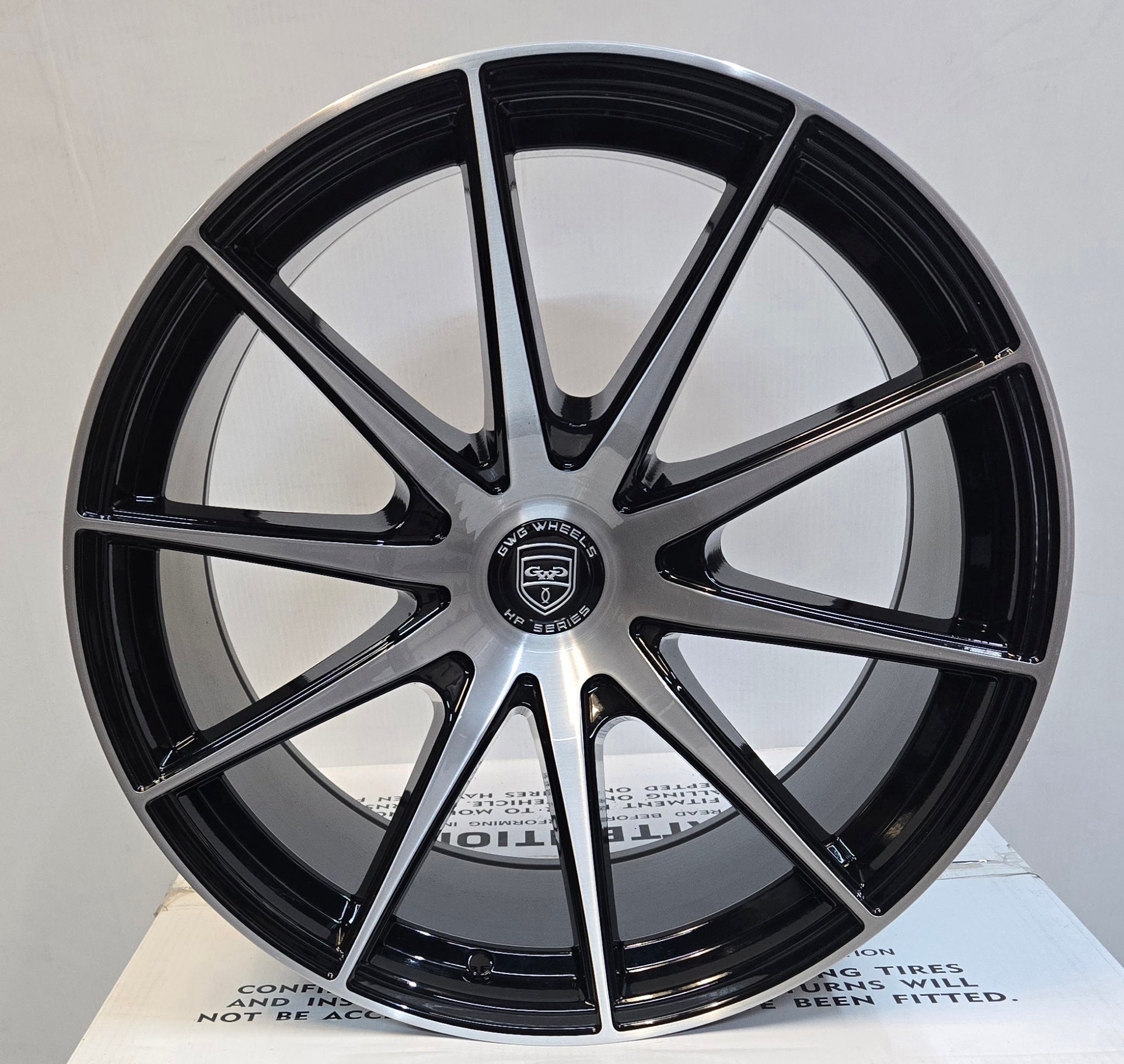 GWG HP4 19X9.0 BLANK BLACK MACHINED FACE