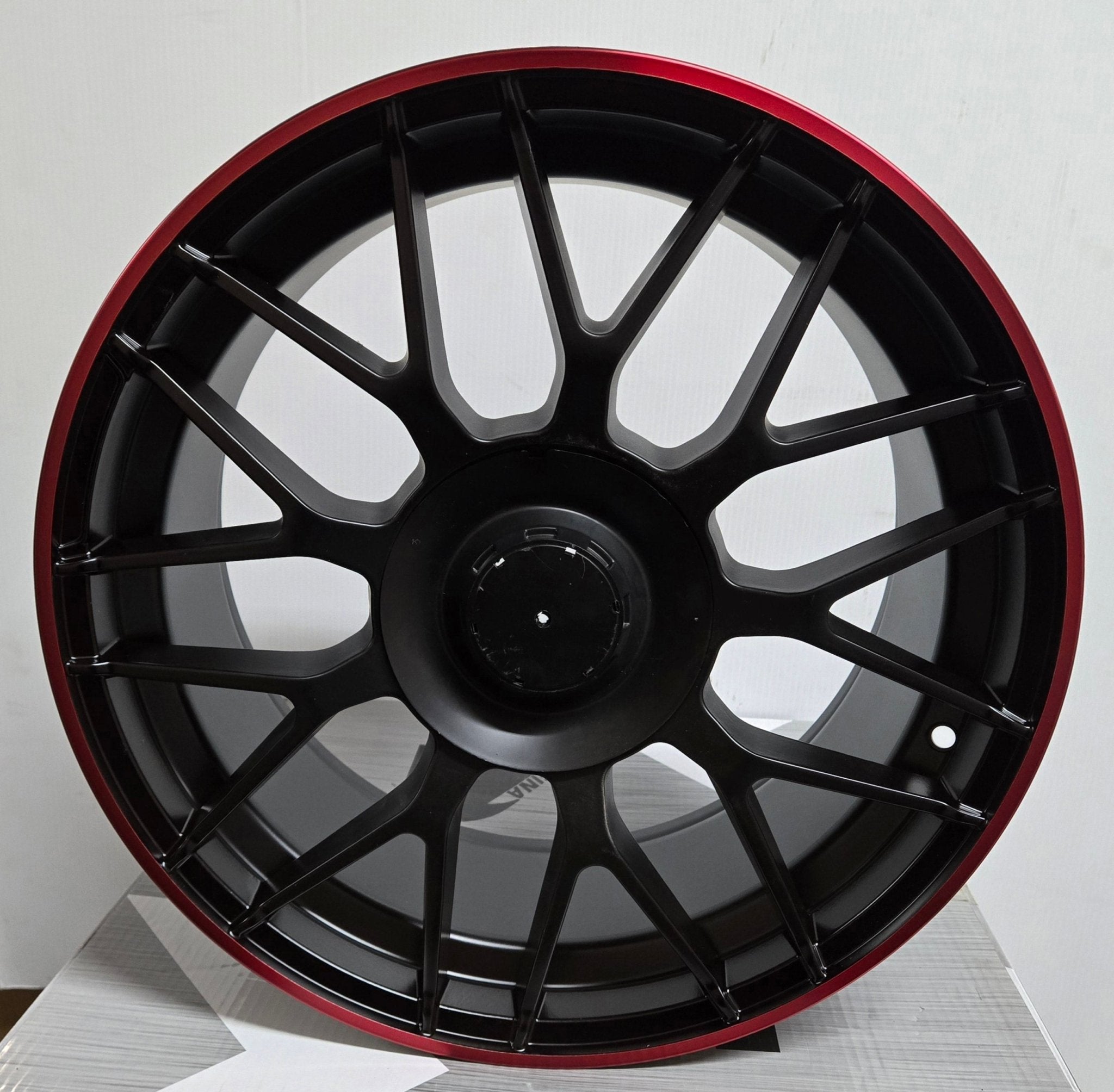 OE-REW020-8 18X8.5 5X112 MATTE BLACK RED RING