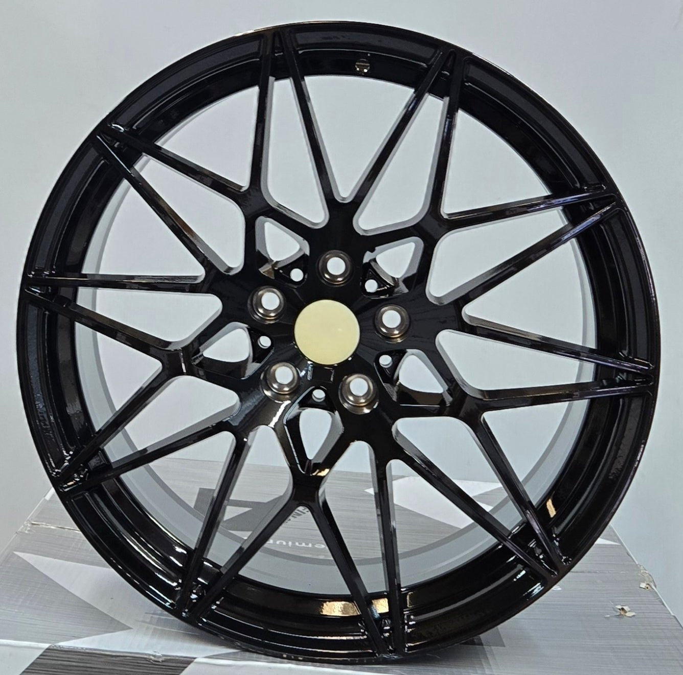F-23 666M STYLE 19x8.5 5x12 GLOSS BLACK