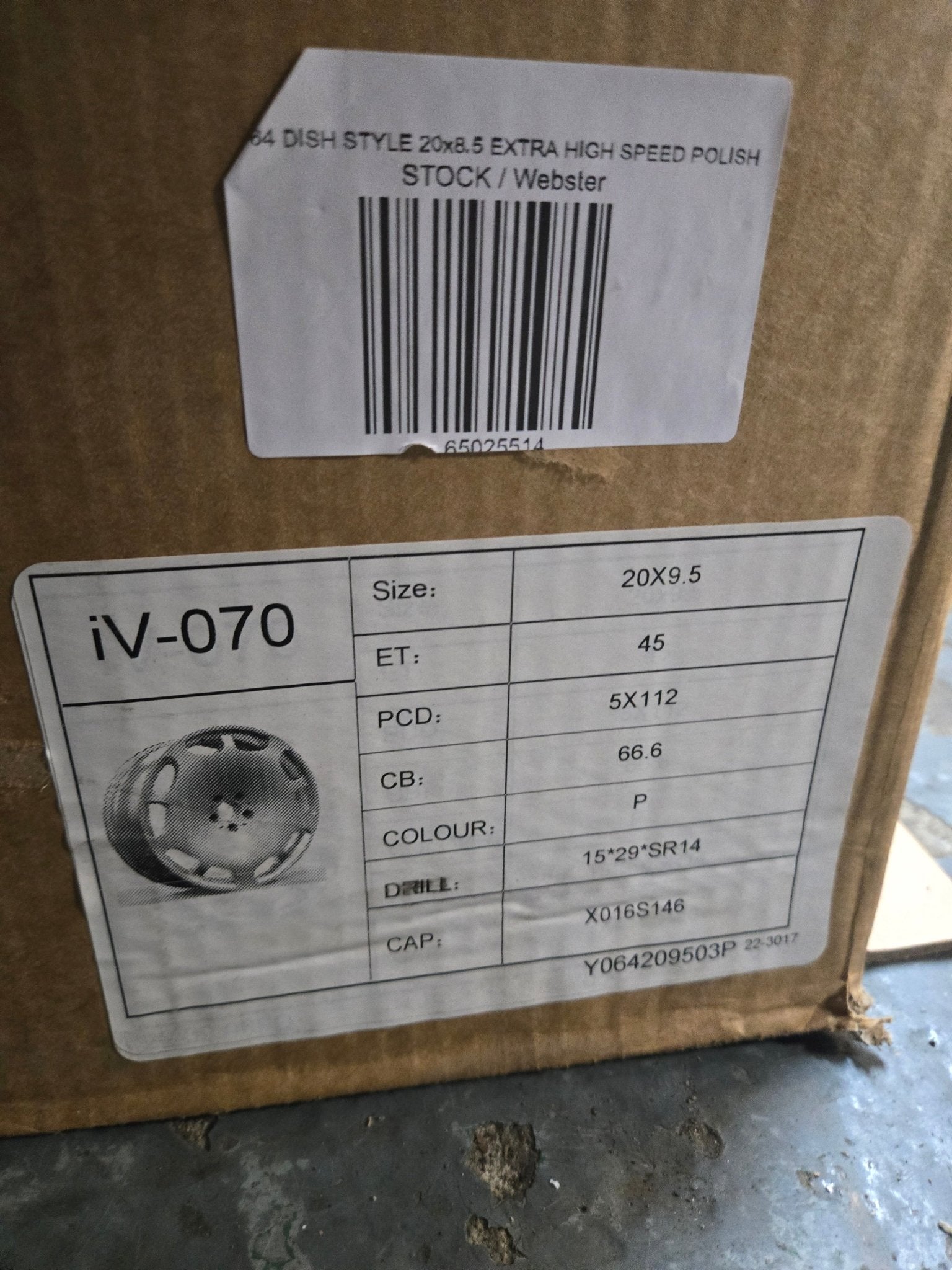Y064 DISH STYLE 20x9.5 EXTRA HIGH SPEED POLISH
