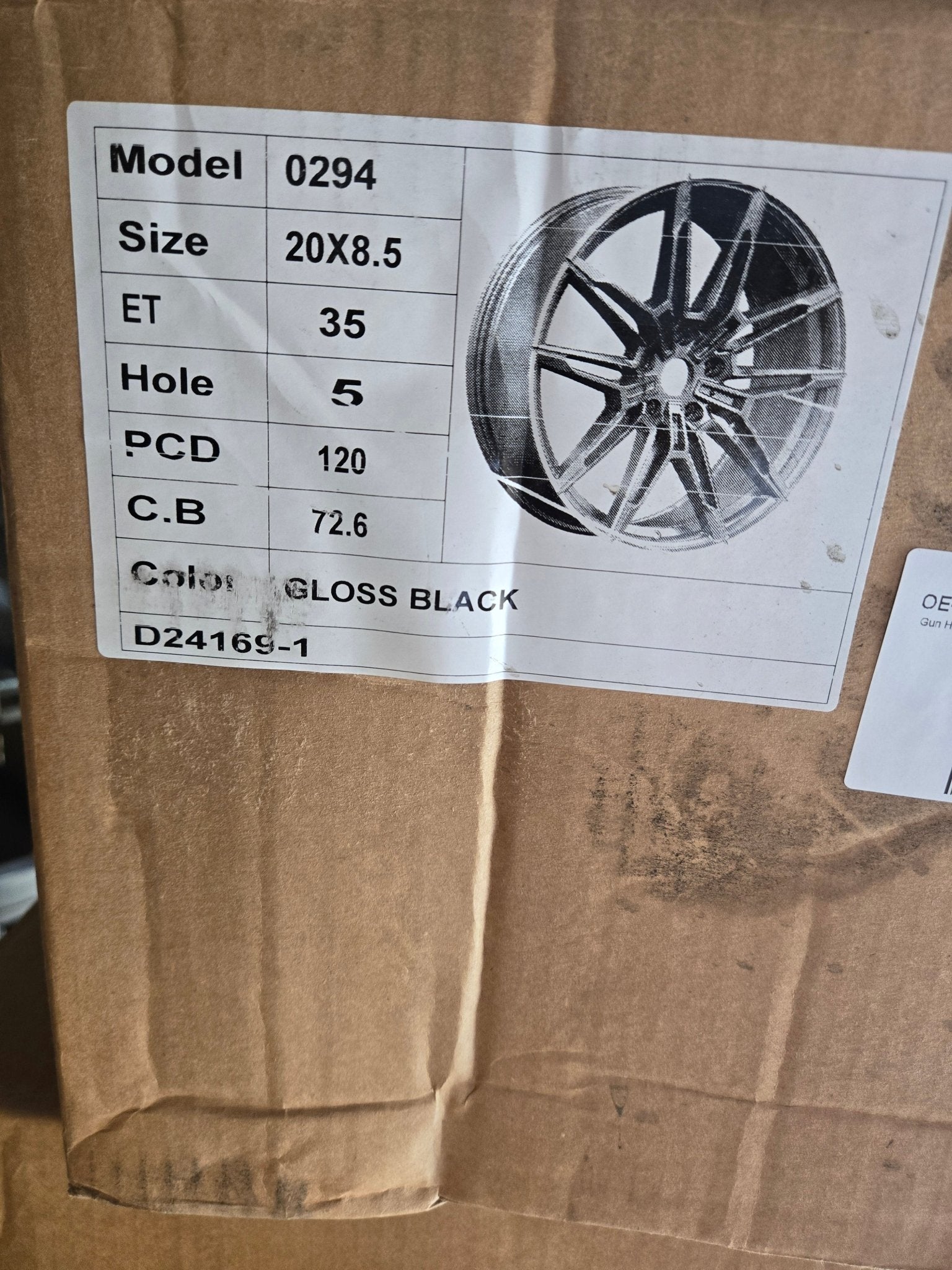 OE-0294 20X9.5 5X120 GLOSS BLACK