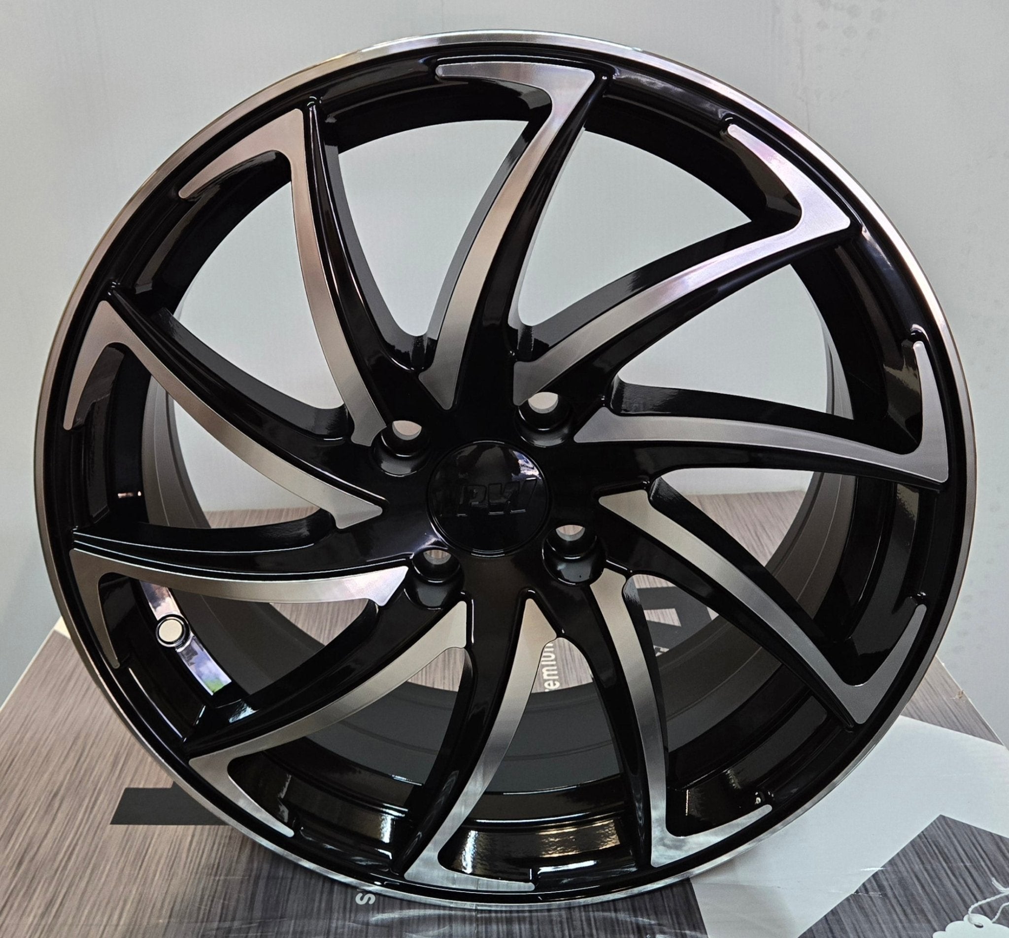 W104 1870 16x6.5 4x100 BLACK MACHINE FACE
