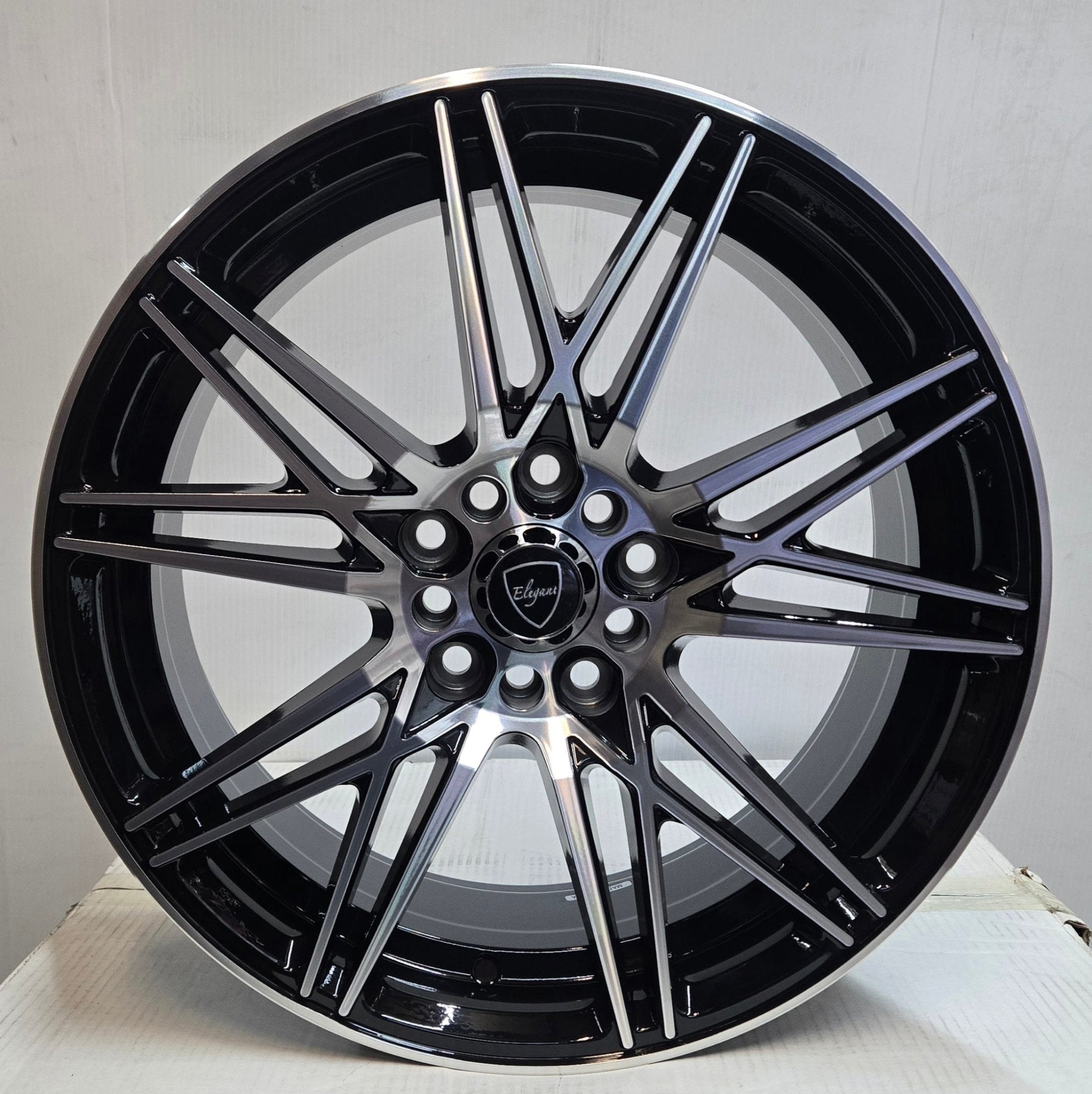 1050 ELEGANT E-005 17X7.5 5X100 5X114.3 PIANO BLACK MACHINED FACE