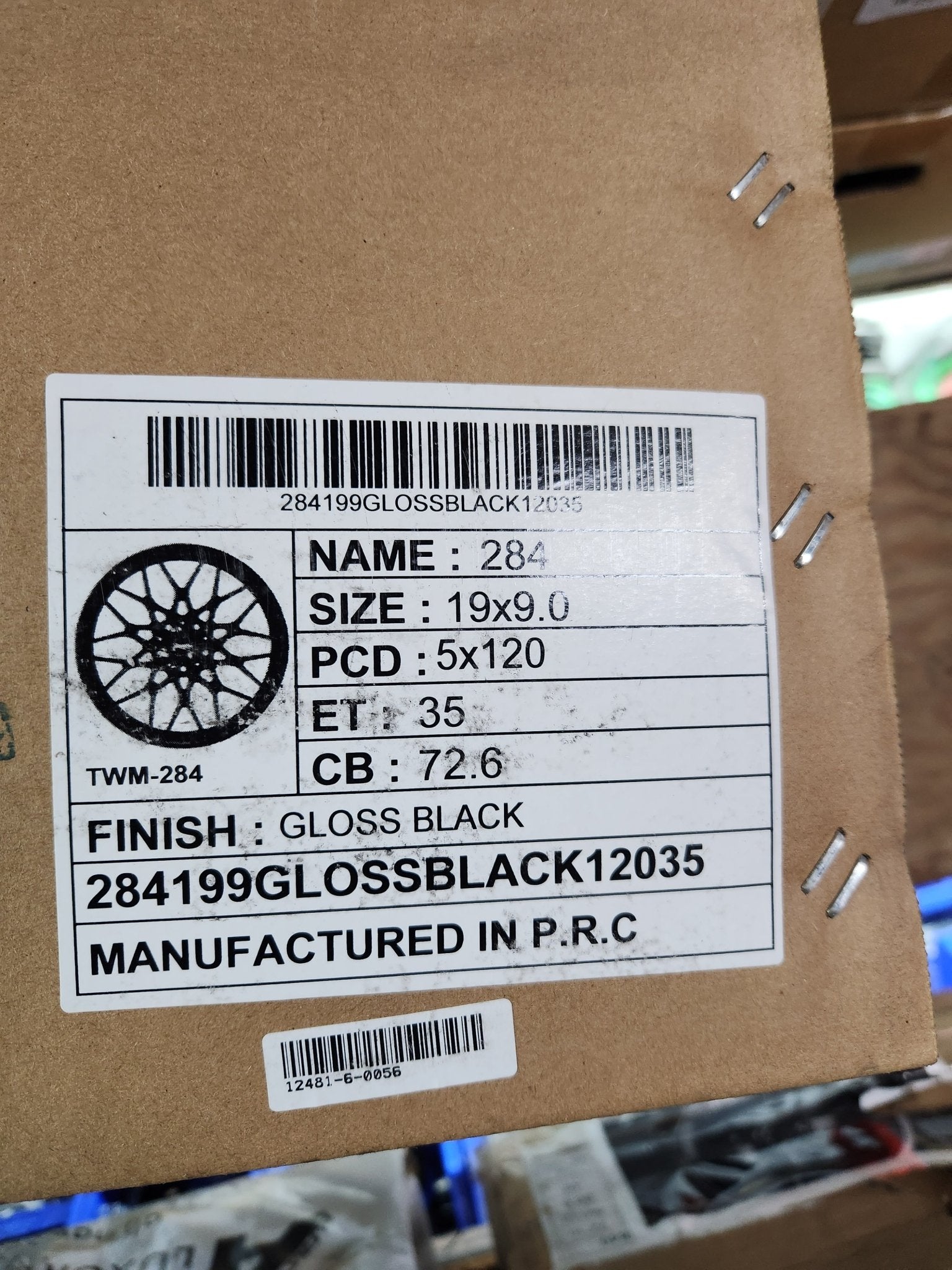 GWG 284 19X9.0 5X120 GLOSS BLACK