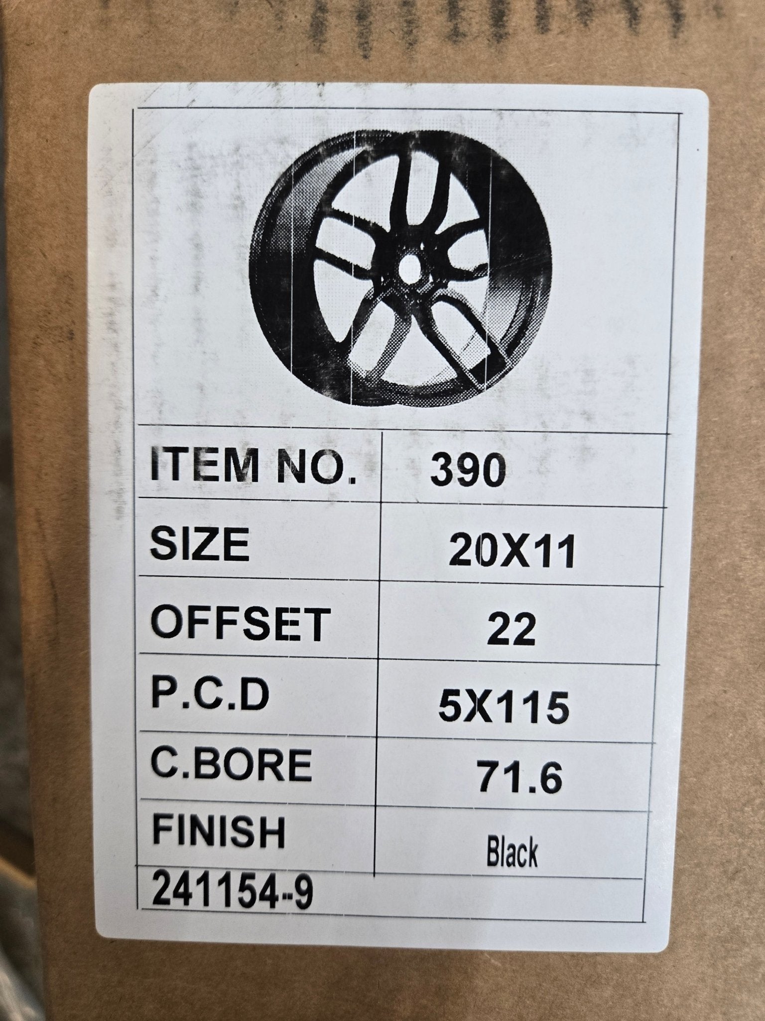 OE-5581 WIDEBODY STYLE 20x11 5x115 GLOSS BLACK