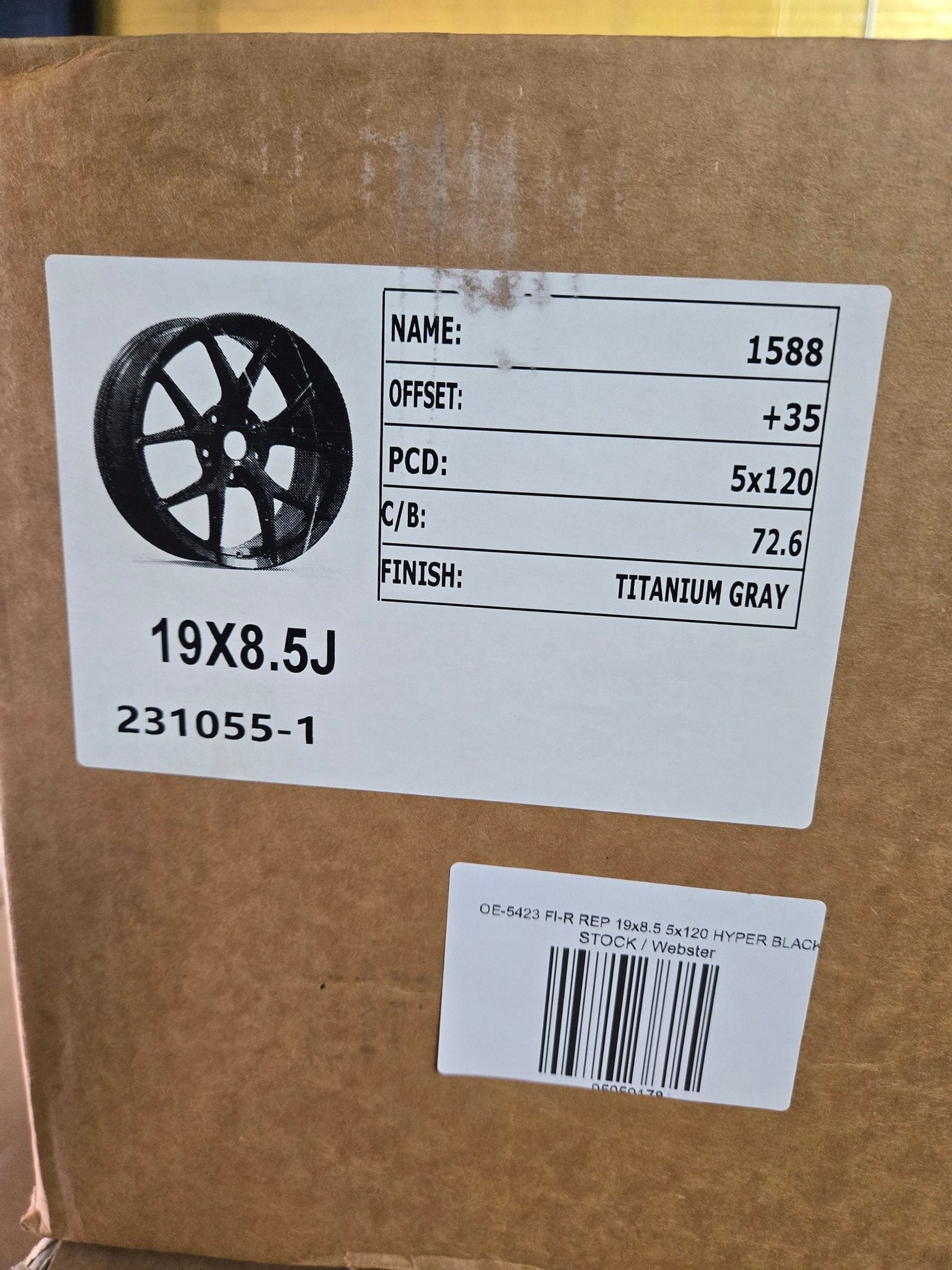 OE-5423 FI-R REP 19x8.5 5x120 HYPER BLACK