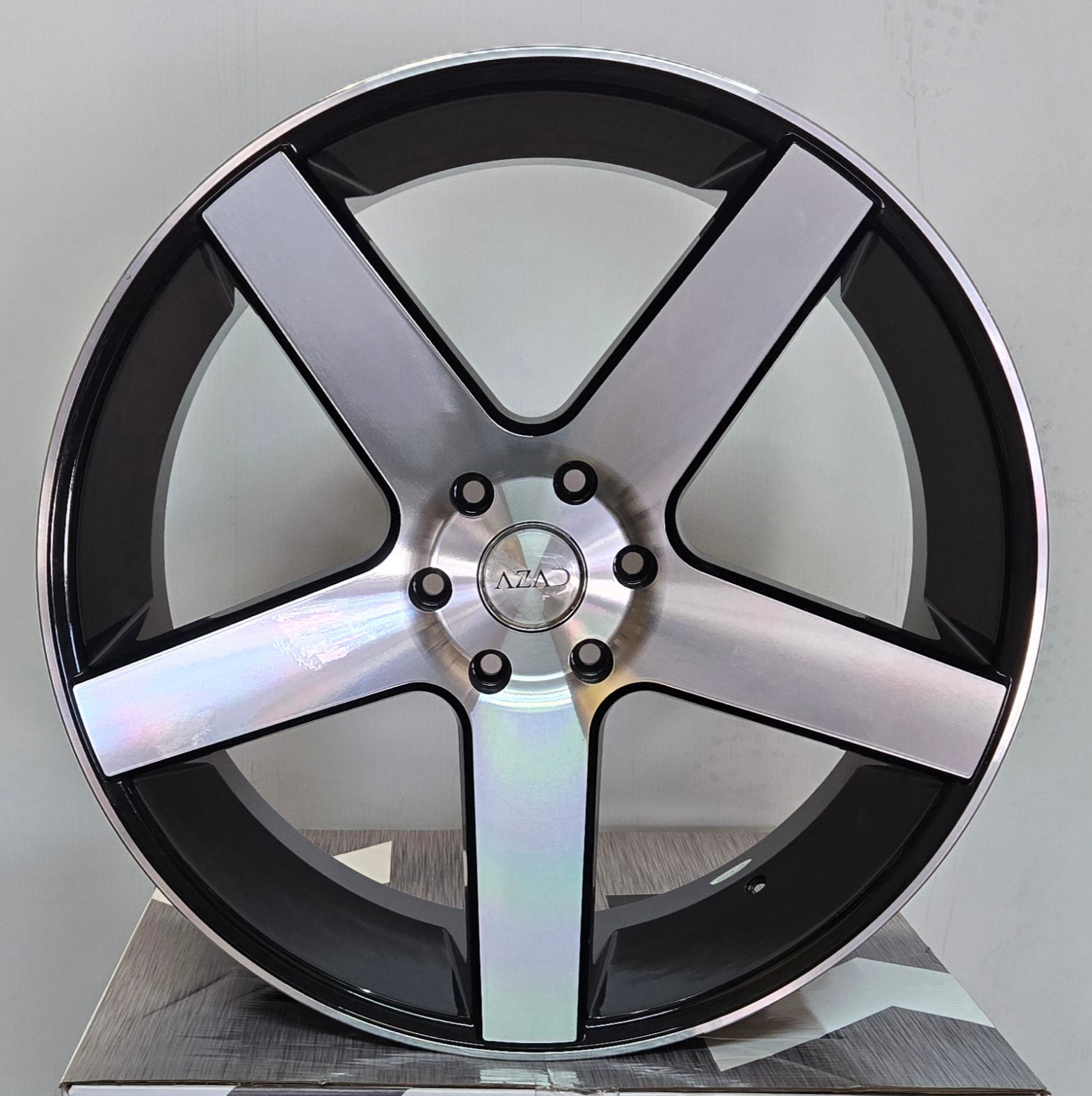 AZ5198 24X10 6X5.5 BLACK MACHINED FACE