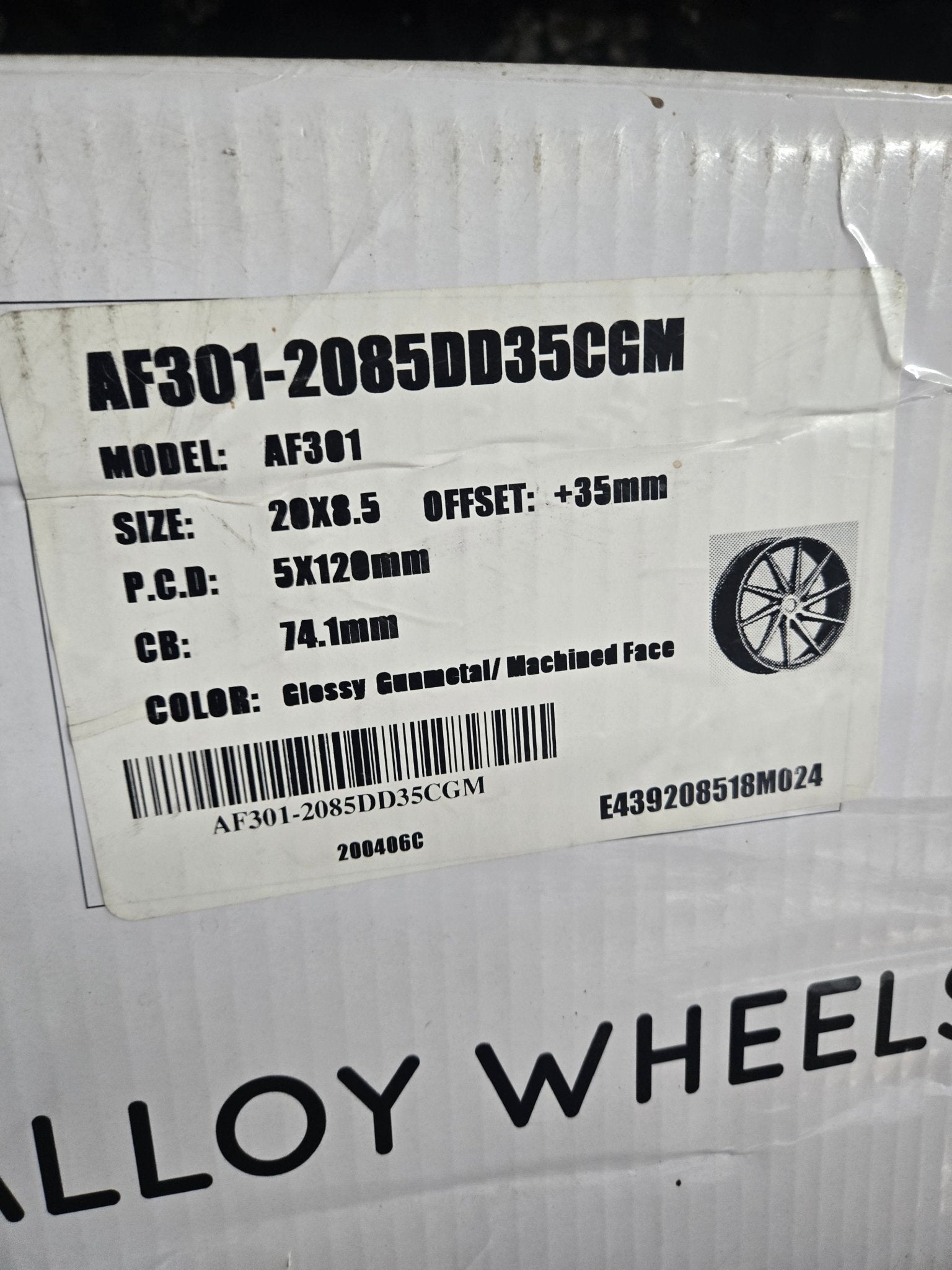 AF301 20X8.5 5X120 GUNMETAL