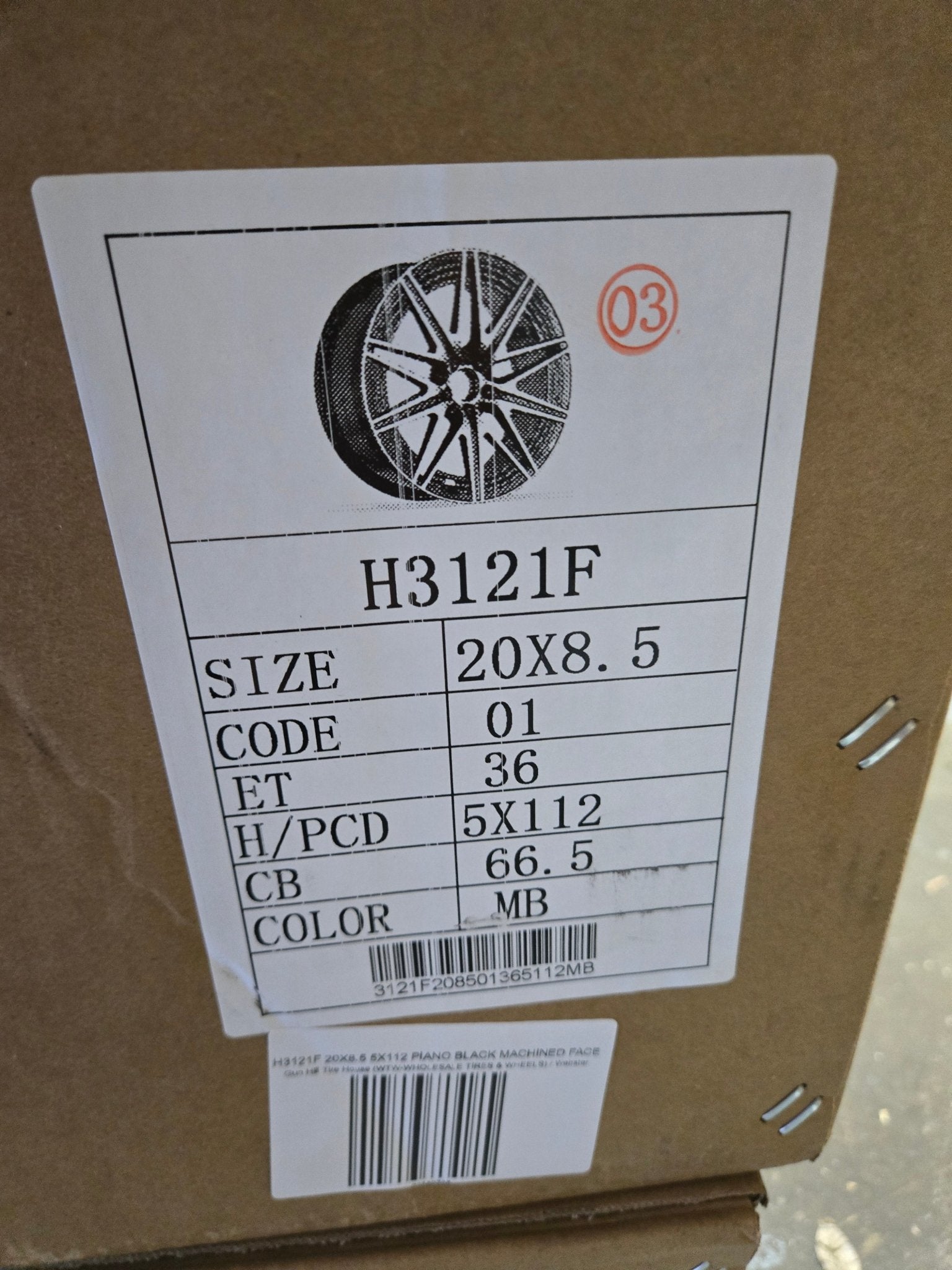 H3121F 20X8.5 5X112 PIANO BLACK MACHINED FACE