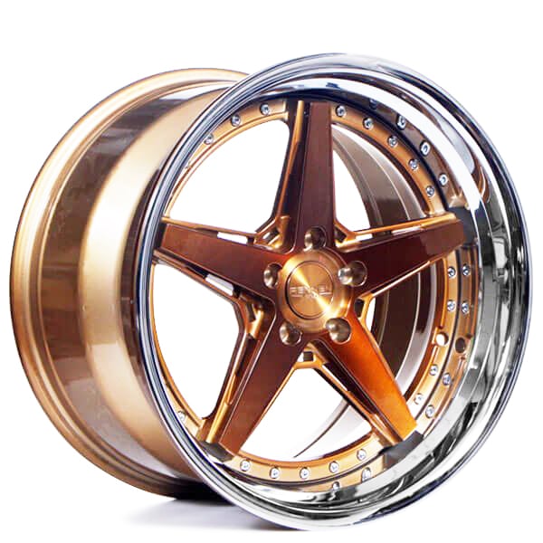 RENNEN CSL7 WHEELS 19X8.5 5X4.5 TINTED BRONZE/ CHROME SSL LIP