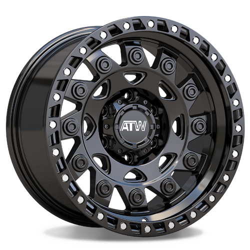 ATW CONGO 20X10 6X135 6X139.7 SATIN BLACK STAINLESS STEEL POINTS