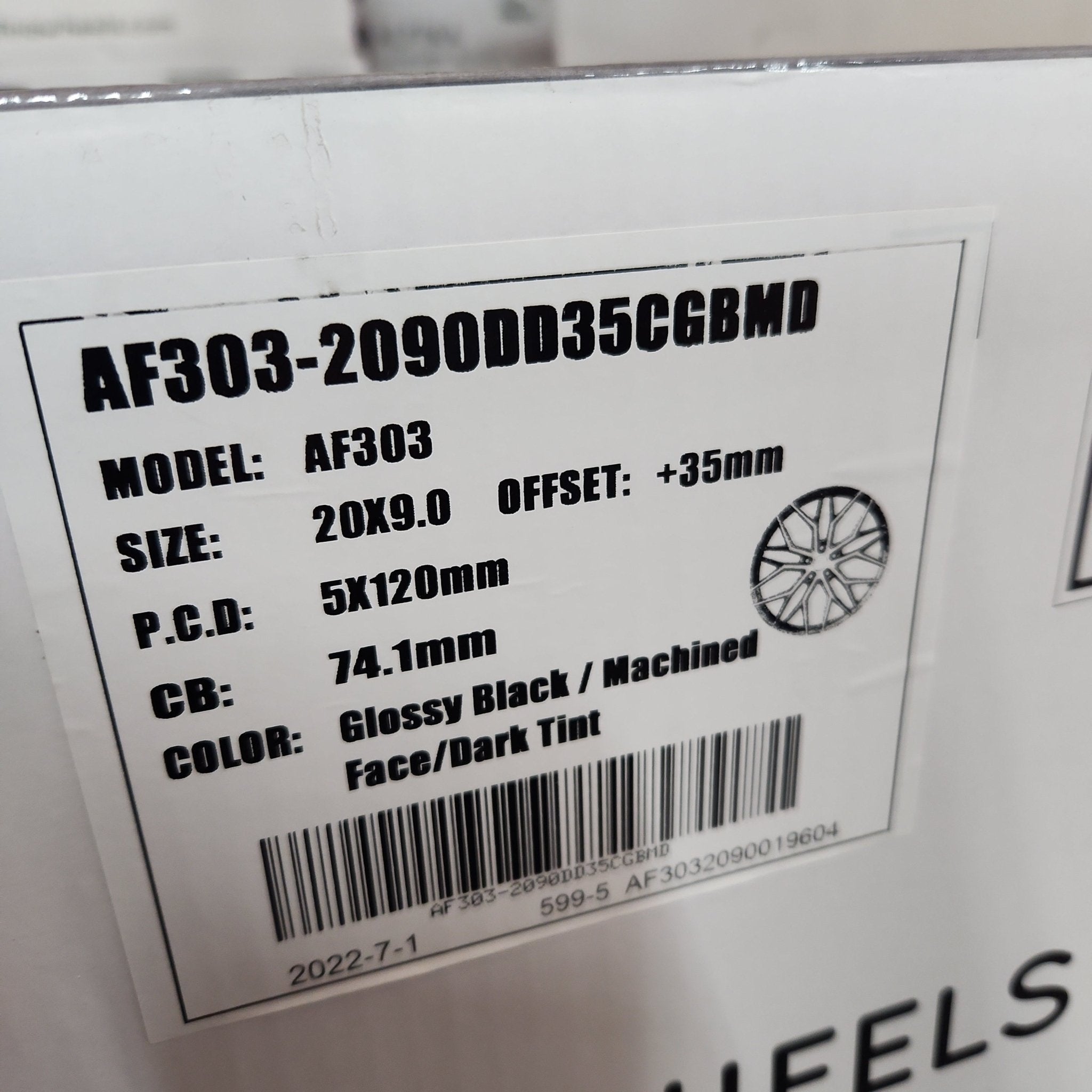 ALFINA AF303 20X9 5X120 GLOSS BLACK MACHINED FACE DARK TINT